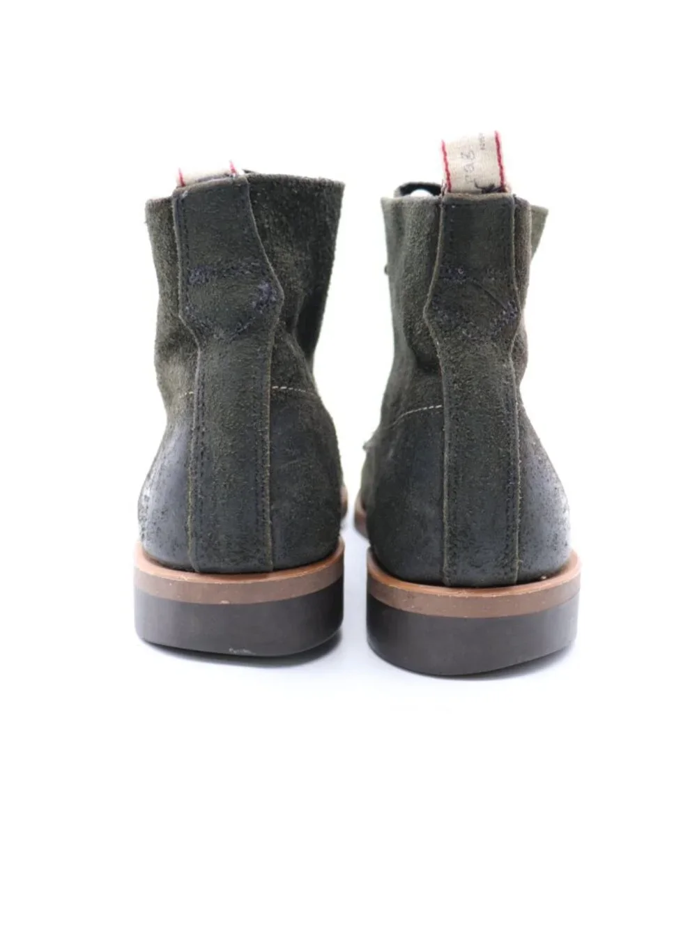 Rag & Bone Rowan Boot Men's Size 12 M Olive Green Suede Handmade USA Lace Up